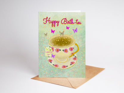 BD2211Z Happy Birth-tea Card